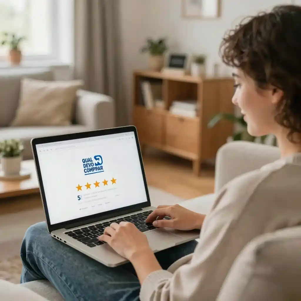 Avatar ilustrado do analista do Qual Devo Comprar segurando uma planilha digital com a coluna 'Índice QDC' em destaque, simbolizando a análise criteriosa e comparativa de produtos.