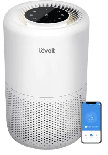 Purificador de ar com filtro HEPA Levoit Core 200S branco com controle via aplicativo
