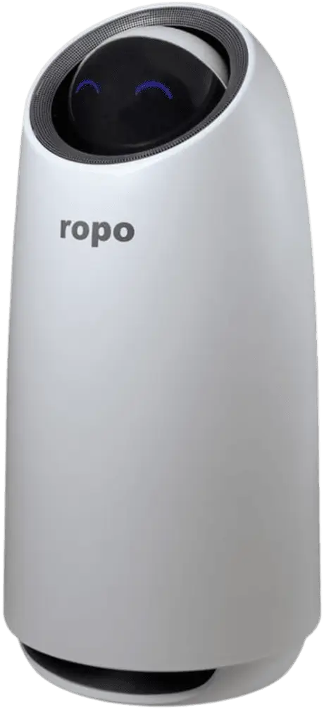 Purificador de ar com filtro HEPA Ropo Air 16 cinza com design compacto e saída de ar dupla