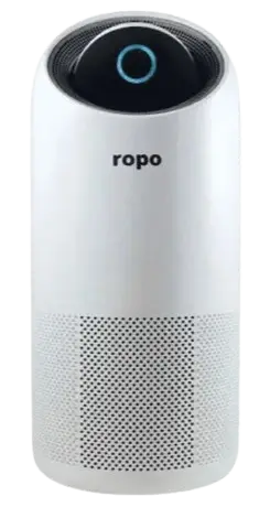 Purificador de ar com filtro HEPA Ropo Air 35 branco com indicador luminoso azul
