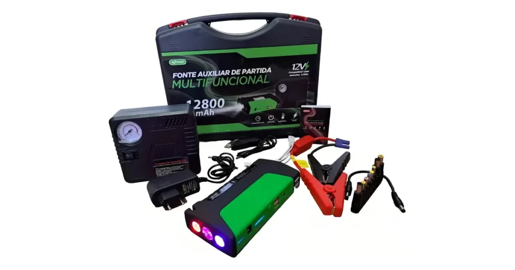 Knup KP-TC07A - auxiliar de partida multifuncional 600A 12800mAh com maleta de transporte
A imagem destacada do post (a que vai como thumbnail principal) é a do Baseus Super Mega 3000A — primeira da lista, produto com maior QDC.Sonnet 4.6Adaptativo