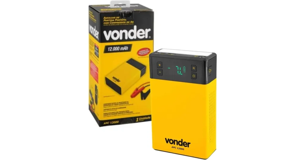 Vonder APC 12000 - auxiliar de partida portátil 800A com compressor de ar integrado