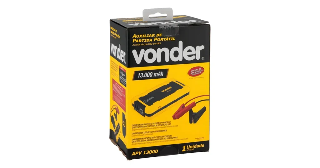 Vonder APV 13000 - auxiliar de partida portátil 600A 13000mAh compacto